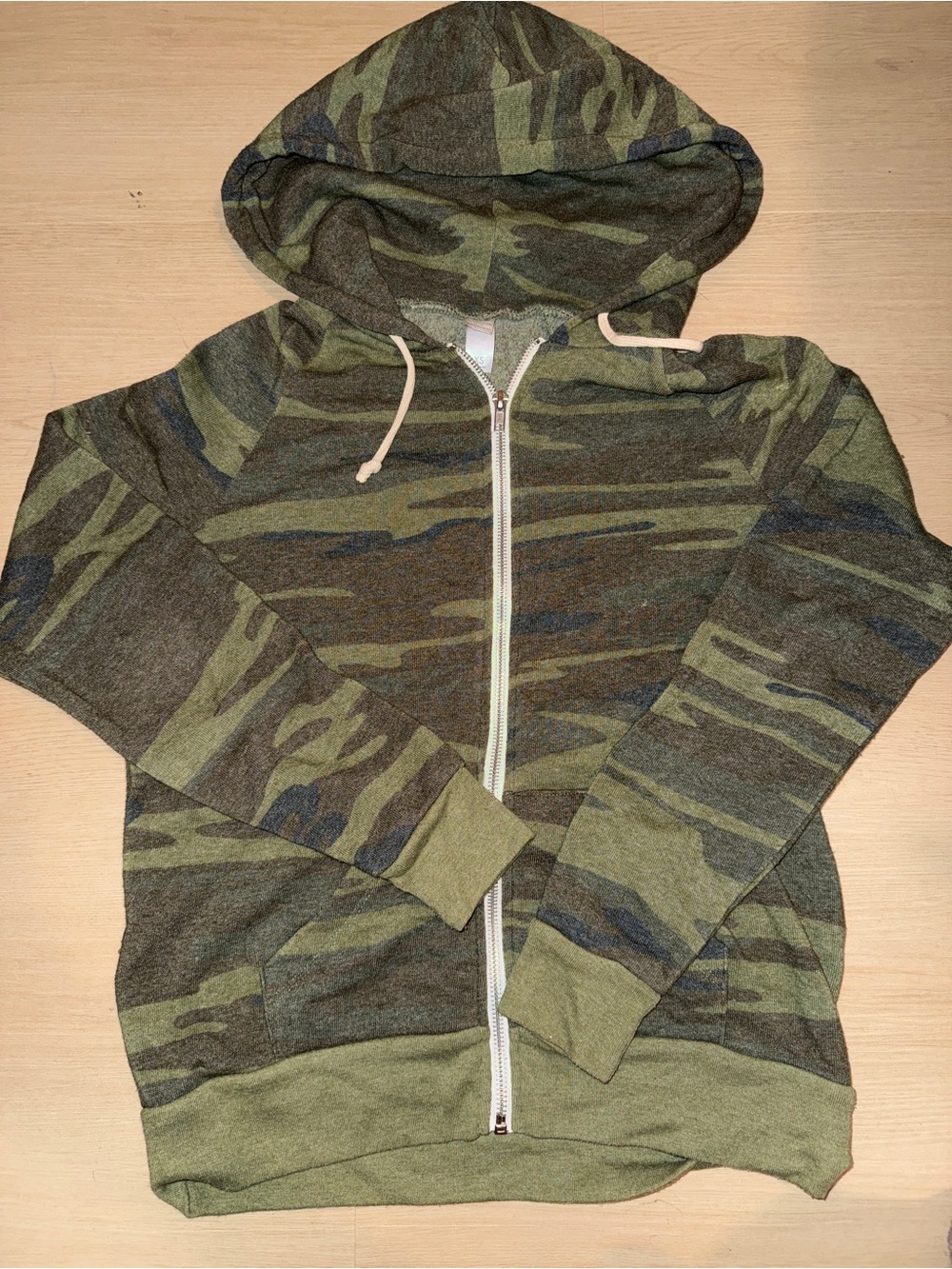 Alternative Apparel Camo Hoodie - Olive & Dark Green